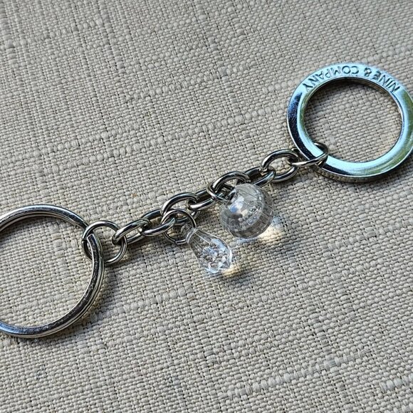 Nine & Company Key Chain Silver Tone Fashion Keys Holder Crystals Accent - Picture 5 of 10